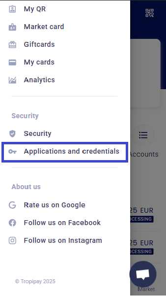 applications and credentials